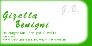gizella benigni business card